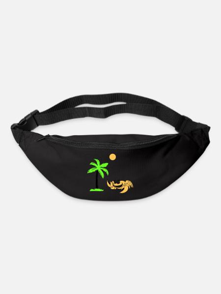 Palmier crabe - Sac banane - noir