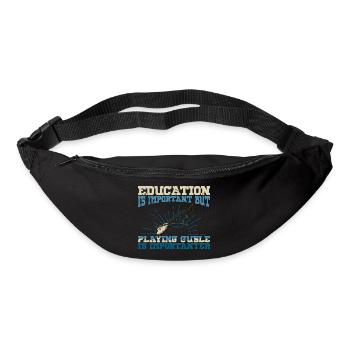Education is Important Serbien Balkan Gusle - Gürteltasche - Schwarz - Vorne