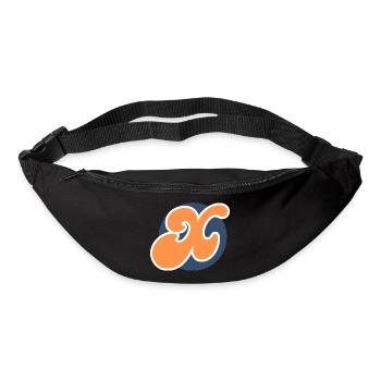 Buchstabe x orange Sport - Gürteltasche - Schwarz - Vorne