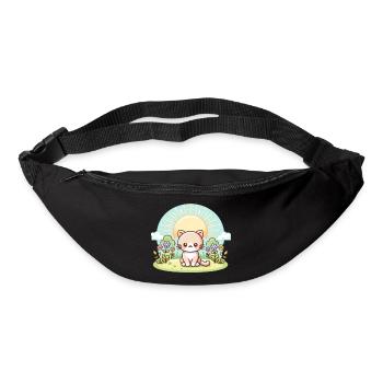 cute cat - Bum bag - black - Front