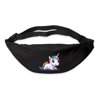 Bébé licorne - Sac banane - noir - Devant