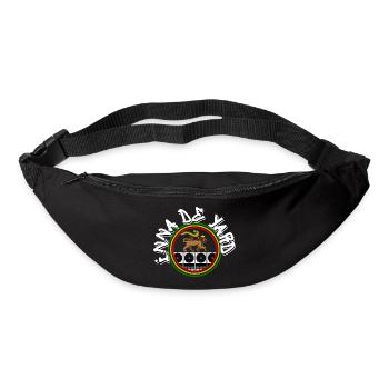 Lion du système de musique reggae - Sac banane - noir - Devant