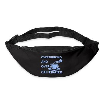 Réflexion excessive et surcaféine dans le blau - Sac banane - noir - Devant