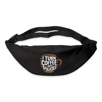 Coffee meets insurance – with humor - Bum bag - black - Front