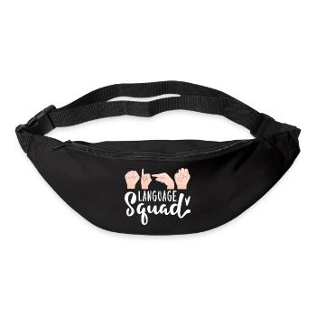Language Squad Lip Reading American Sign Language - Bum bag - black - Front