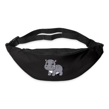 Hippopotamus child - Bum bag - black - Front
