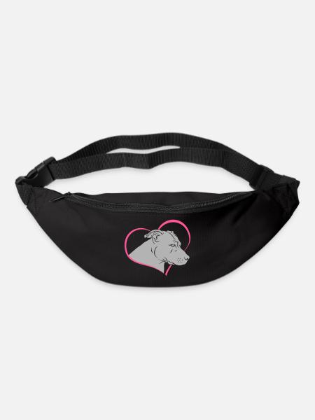 Staffordshire la tête dans le cœur - Sac banane - noir