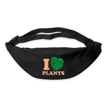 Tropique Naturel Monstera Design - Sac banane - noir - Devant