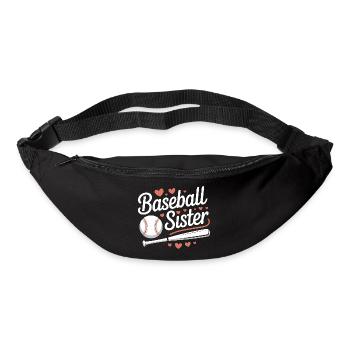 Baseball Spruch Schwester Lustig Baseball Geschenk - Gürteltasche - Schwarz - Vorne