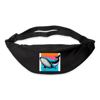 baleine - Sac banane - noir - Devant