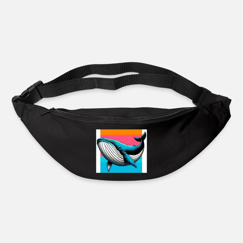 baleine - Sac banane - noir