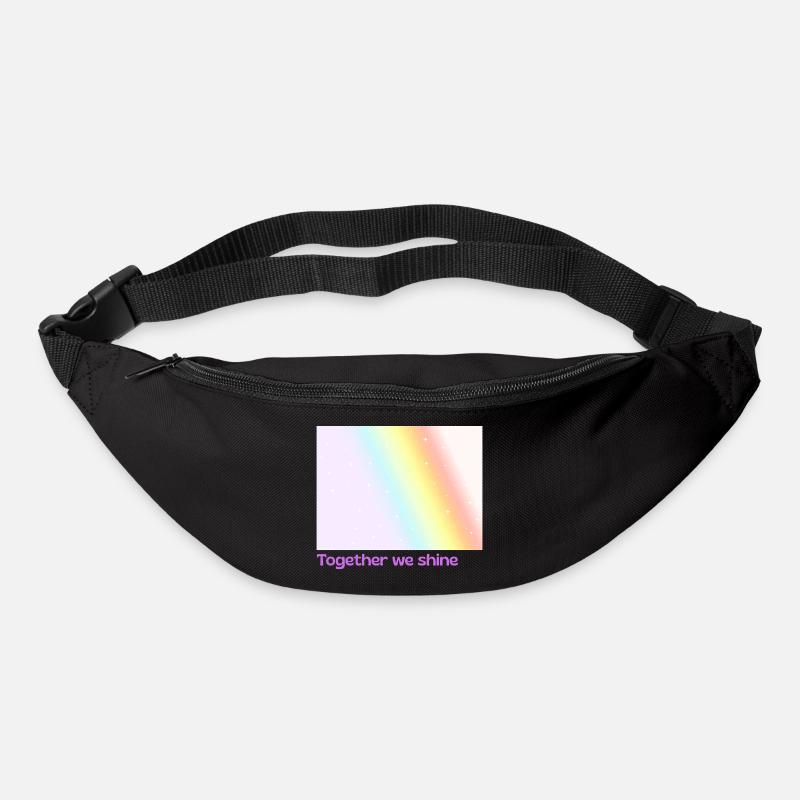 Pride / CSD / LGBTQ+ Design « ensemble nous brillons » - Sac banane - noir