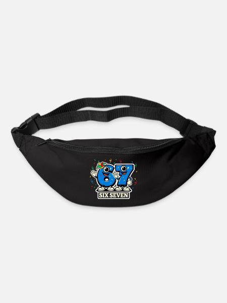 67 Six Seven Meme Karneval Kostüm Lustig Fasching - Gürteltasche - Schwarz