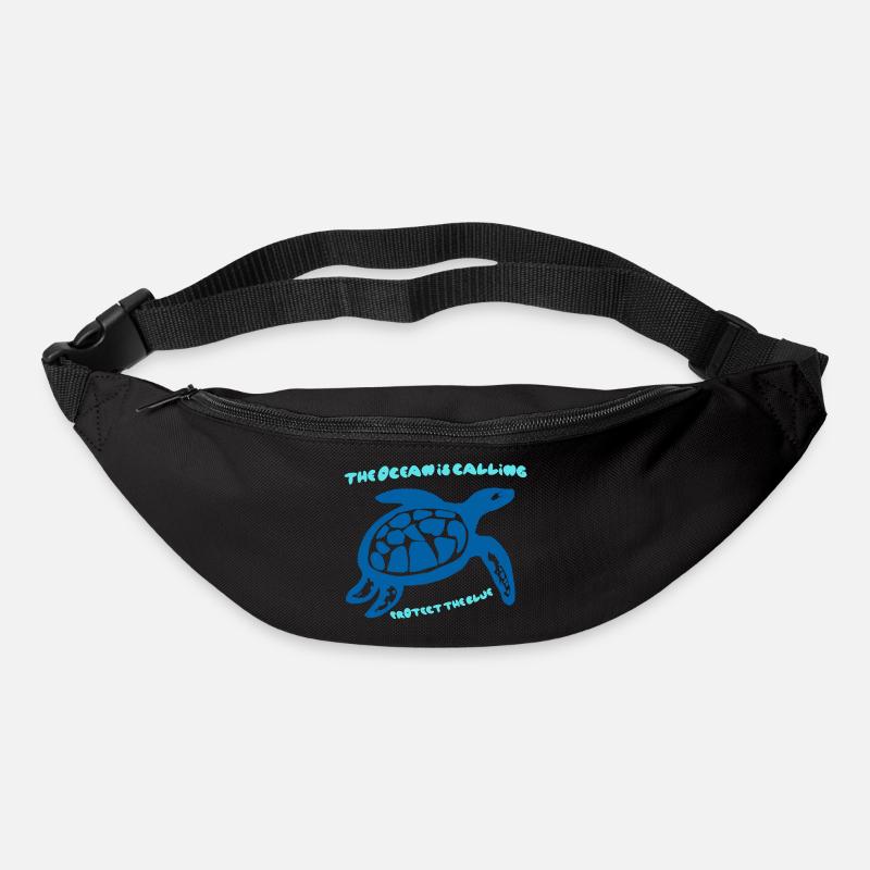 Sea Call Turtle Design - Bum bag - black