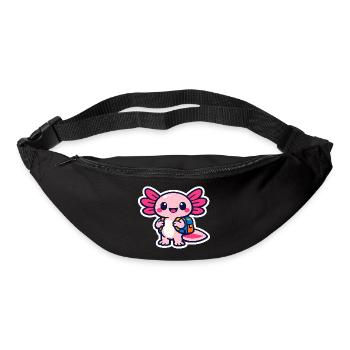 Endlich Schulkind süßes Axolotl zur Einschulung - Gürteltasche - Schwarz - Vorne