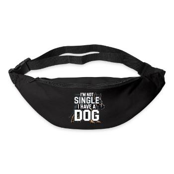 I'm Not Single – I Have a Dog - Gürteltasche - Schwarz - Vorne
