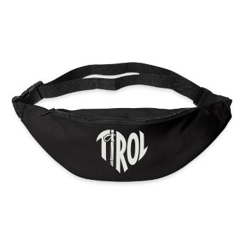 Tirol Herz lettering with hiking stick - Bum bag - black - Front