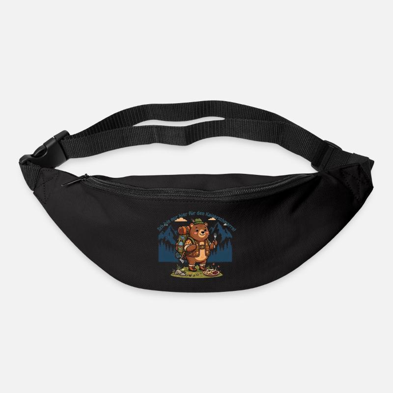Kaiserschmarrn Wanderbär - Lustiges Wandershirt - Gürteltasche - Schwarz