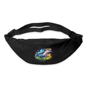 Don du scinque à langue bleue - Sac banane - noir - Devant