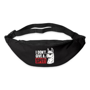 I Don't Give A Spit Lama Spruch Shirt - Gürteltasche - Schwarz - Vorne
