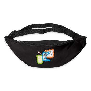 Joueurs de football - Sac banane - noir - Devant