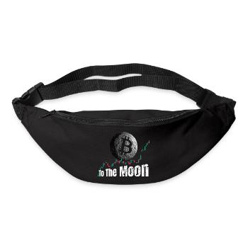 Bitcoin jusqu’à la Lune - Sac banane - noir - Devant