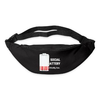 Social Battery – Critically Low - Gürteltasche - Schwarz - Vorne