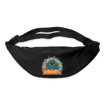 Lustiger Häkel-Garnliebhaber-Häkelkreis - Gürteltasche - Schwarz - Vorne