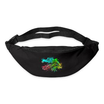 Splash Art Wildes Krokodil - Gürteltasche - Schwarz - Vorne