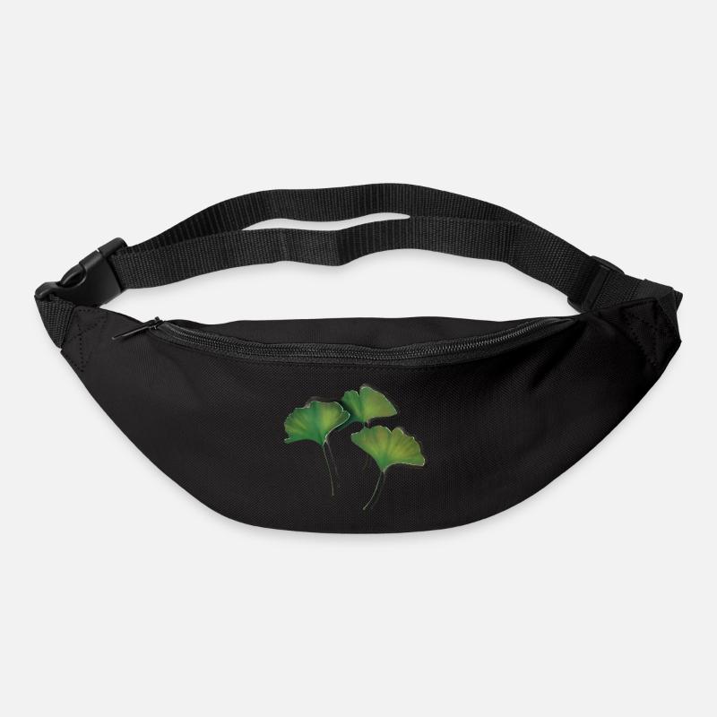 Ginko Blätter/Ginkgo leaf - Gürteltasche - Schwarz