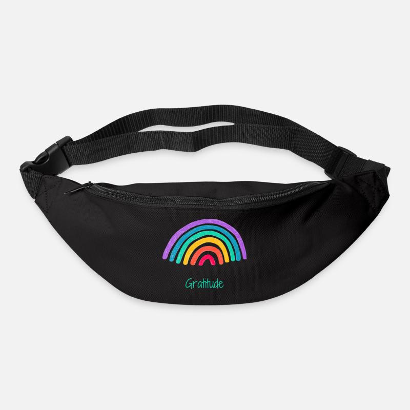 Dankbarkeit Regenbogen - Gürteltasche - Schwarz