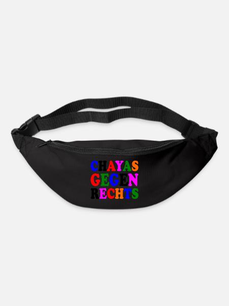 chayas gegen rechts - Gürteltasche - Schwarz
