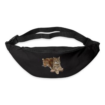 Leopard und Luchs - Gürteltasche - Schwarz - Vorne