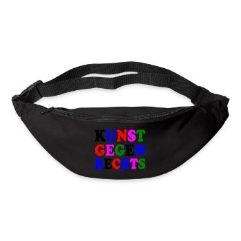 Kunst gegen rechts - Gürteltasche - Schwarz - Vorne