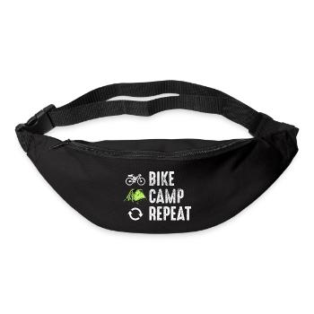 Bikepacking Radfahrer Gravel Bike Fahrrad Lustig - Gürteltasche - Schwarz - Vorne
