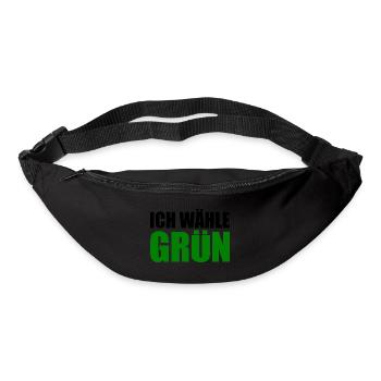 ich wähle grün - Gürteltasche - Schwarz - Vorne
