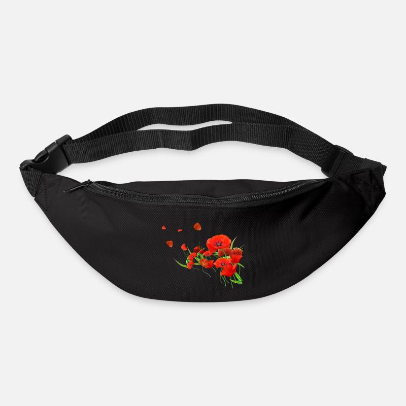 Coquelicots - Sac banane - noir