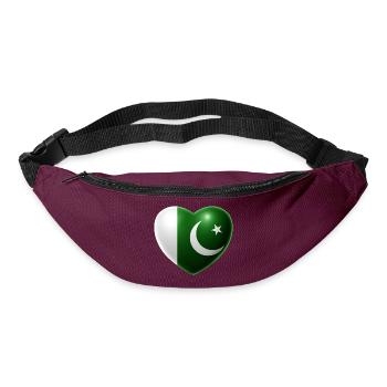Herz (Pakistan) - Gürteltasche - Burgunderrot - Vorne