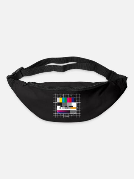 Testbild Fernsehen Bildschirm Sendeschluss Display - Gürteltasche - Schwarz