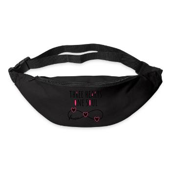 3 Herzen Seele Infinity forever für drei Freunde - Gürteltasche - Schwarz - Vorne