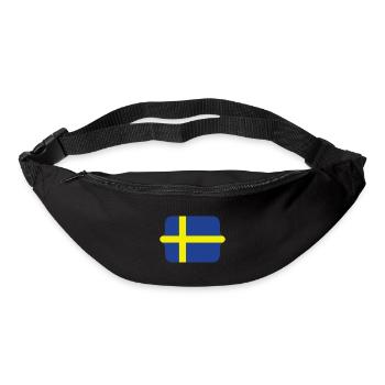 drapeau suédois - Sac banane - noir - Devant