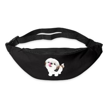 Shih Tzu Hund - Gürteltasche - Schwarz - Vorne