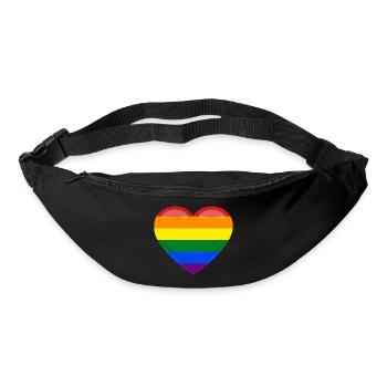 Heart LGBT Love Gift Gay Pride CSD - Bum bag - black - Front