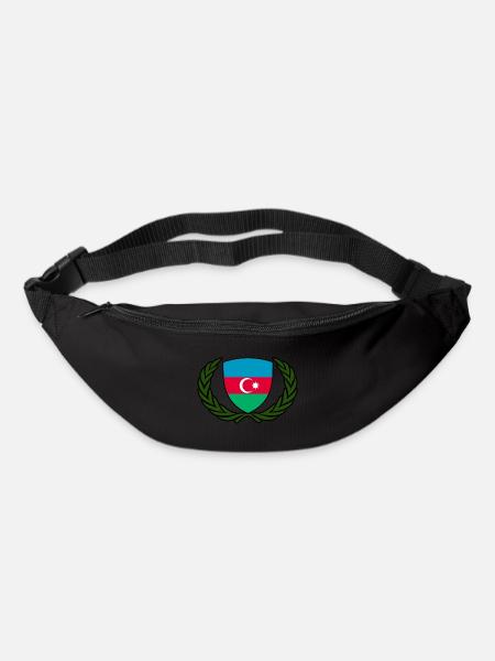 aserbaidschan flagge wappen logo aserbaidschan - Gürteltasche - Schwarz
