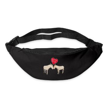 Wahre Esel Liebe - Gürteltasche - Schwarz - Vorne