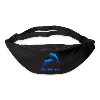 Dolphins & Waves, Dolphin - Sac banane - noir - Devant
