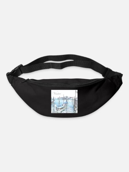 Gondole de Venise Italie - Sac banane - noir