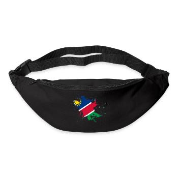 Namibia Flagge als Farbklecks - Gürteltasche - Schwarz - Vorne