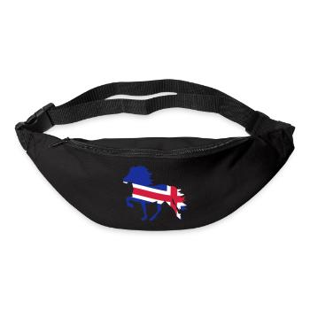 Drapeau islandais pour les chevaux - Sac banane - noir - Devant