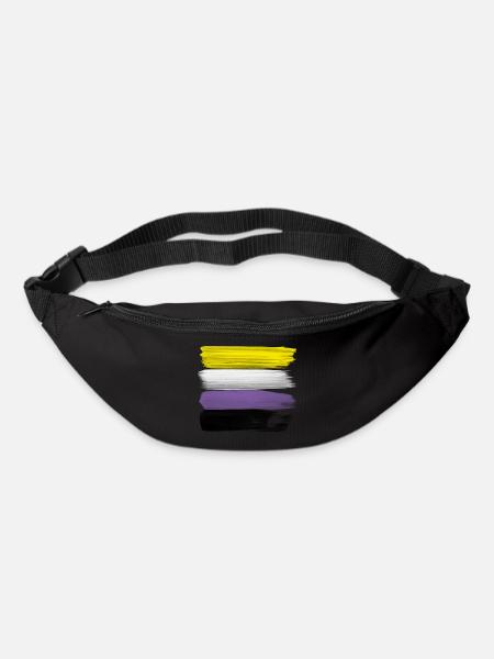 Non-Binary Pride Strokes - Bum bag - black